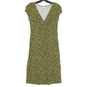 Boden Dress Jersey Knit Leopard Y2K Rockabilly Boho Retro Grunge Glam Green 6